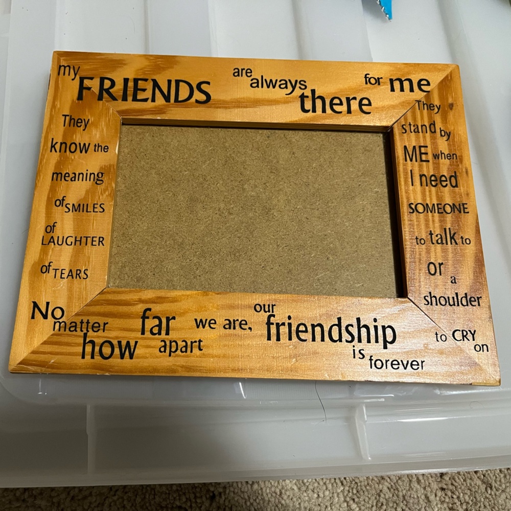 Friendship Themed Wooden Photo Frame